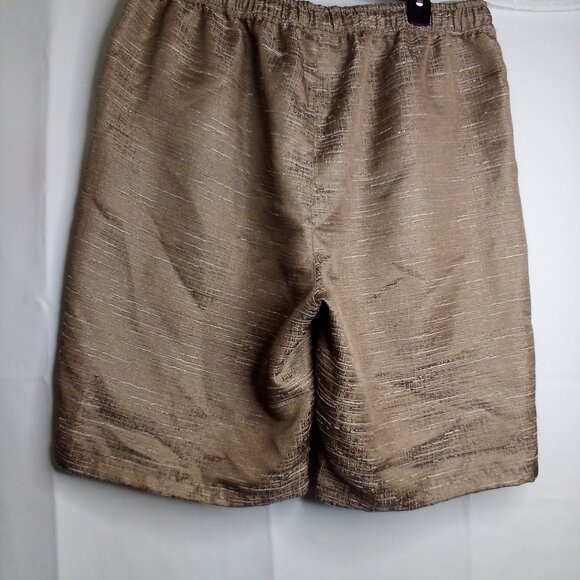 Boohoo Man Shorts Men 2XL Drawstring Elastic Pockets Textured Gold - Picture 13 of 16